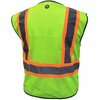 Ge Green Safety Vest W/Contrast TRIMS - 2 POCKETS  M GV078GM